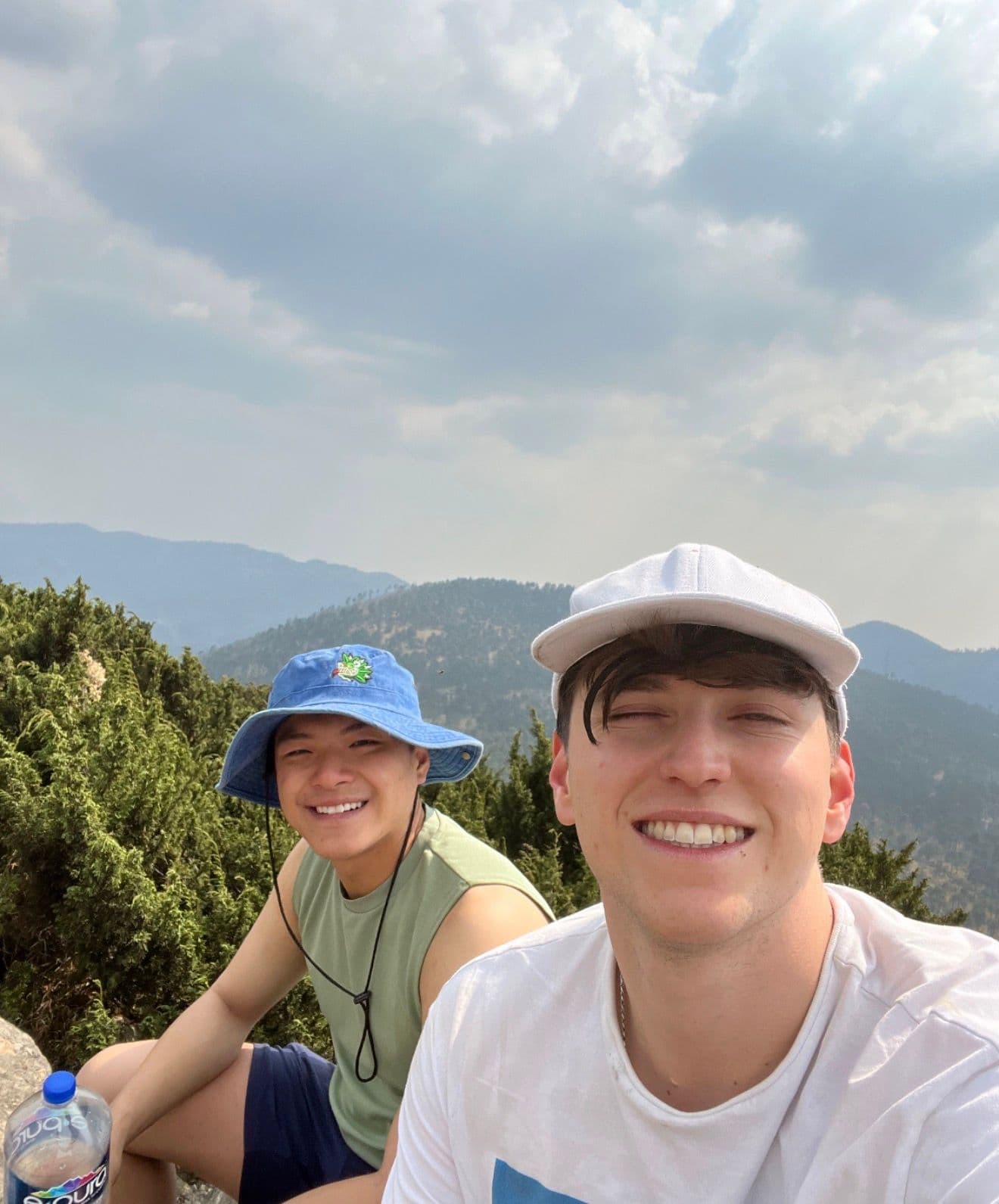 Danny and Justin on a hike in Mexico City, 2023.